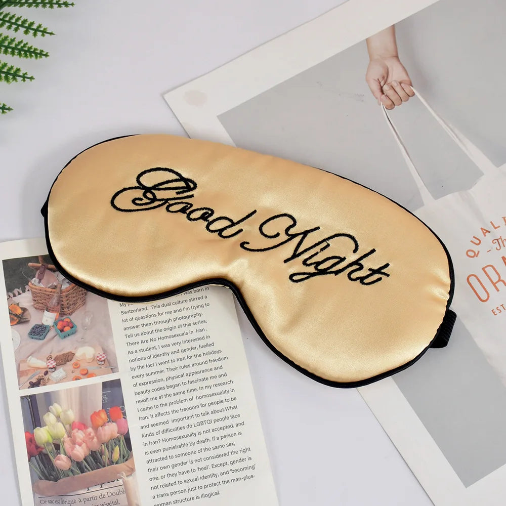 Zephsom Embroidered Silk Sleep Mask